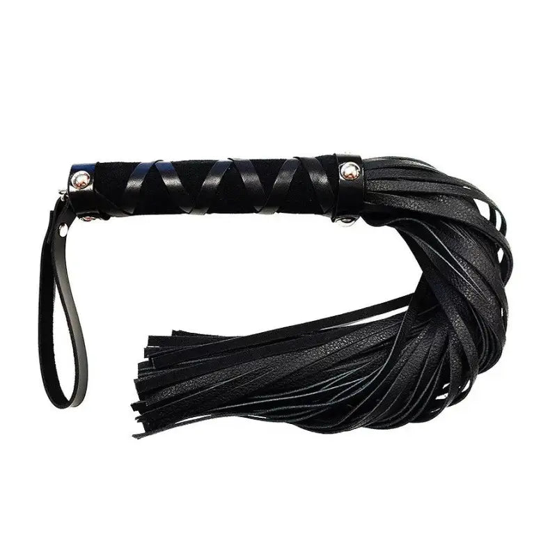 Rouge Short Leather Flogger with Studs for Ultimate Pleasure