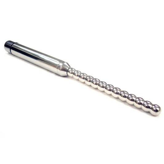 Rouge Stainless Steel Vibrating Ribbed Urethral Probe for Intense Stimulation