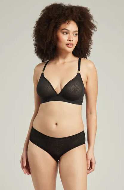 Sheer Deco Hipster Brief Offers Supportive Sheer Finish and Comfort