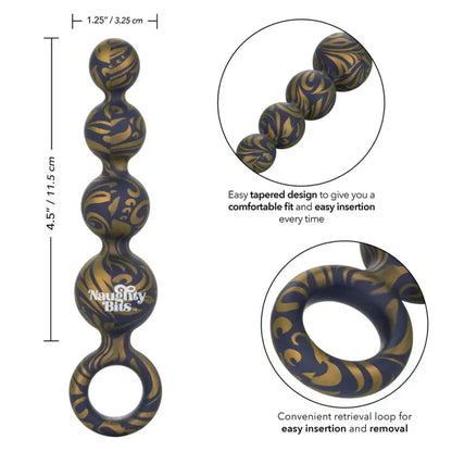 Silicone Booty Beads for Exploring Naughty Bits Butt Pleasure