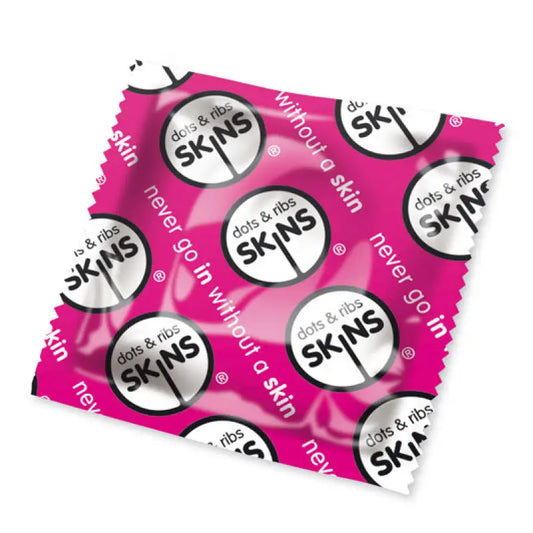 Skins Condoms Dots and Ribs x50 for Enhanced Sensation and Pleasure