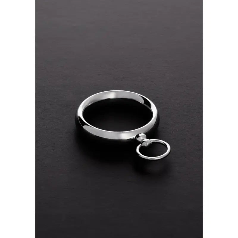 Stainless Steel Bondage Cock Ring with Data Design Donut Ring
