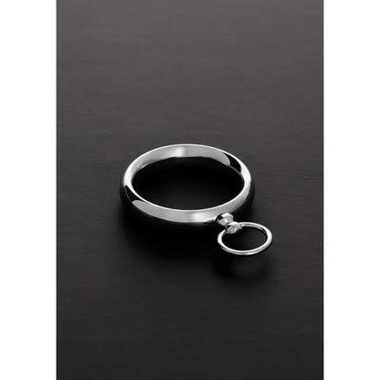 Stainless Steel Bondage Cock Ring with Data Design Donut Ring