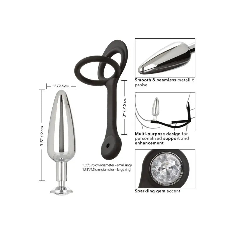 Star Fucker Slim Plug with Silicone Dual Enhancer for Pleasure Exploration