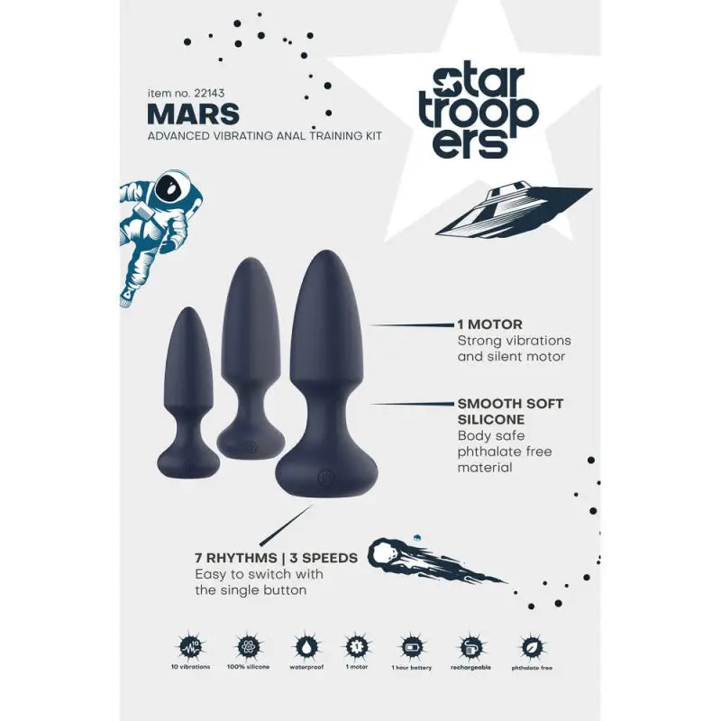 Startroopers Mars Advanced Vibrating Anal Plug Kit for Ultimate Pleasure