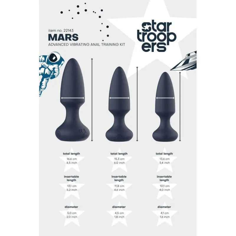 Startroopers Mars Advanced Vibrating Anal Plug Kit for Ultimate Pleasure