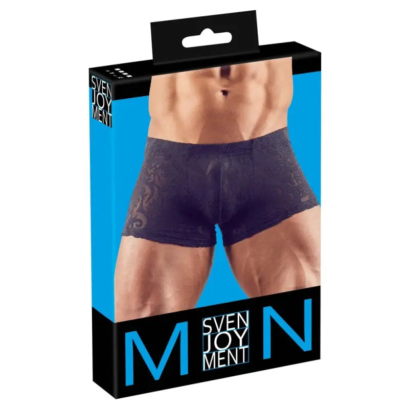 Svenjoyment Mens Patterned Brief in Black Transparent Devoré Style