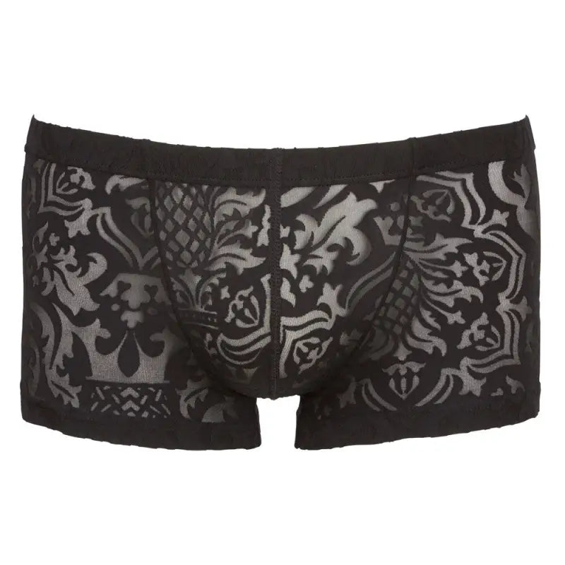 Svenjoyment Mens Patterned Brief in Black Transparent Devoré Style