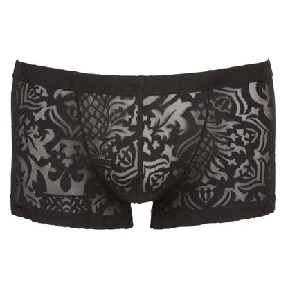 Svenjoyment Mens Patterned Brief in Black Transparent Devoré Style