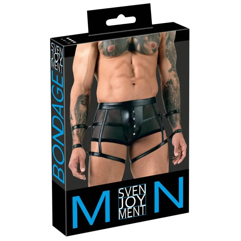 Svenjoyment Pants with Arm Restraints for Ultimate Comfort and Pleasure