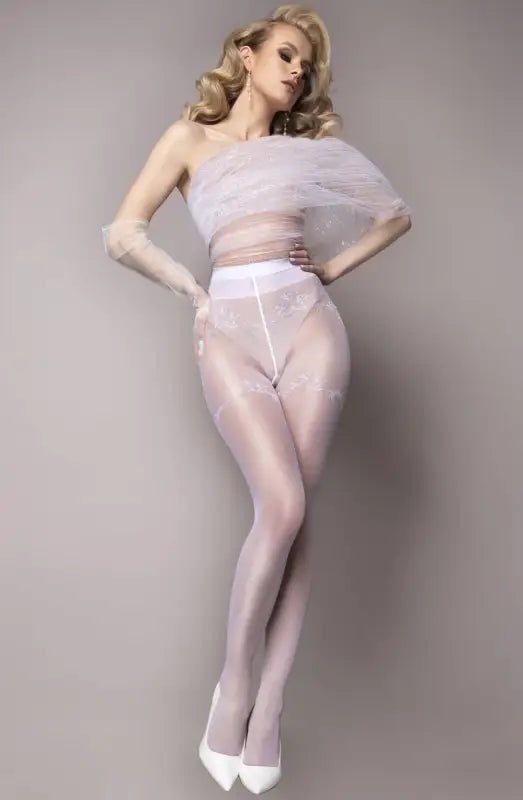 Timeless Elegance with Ballerina 580 White Tights from Wedding Touch Collection