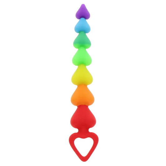 Toyjoy Rainbow Heart Anal Beads for Sensational Pleasure