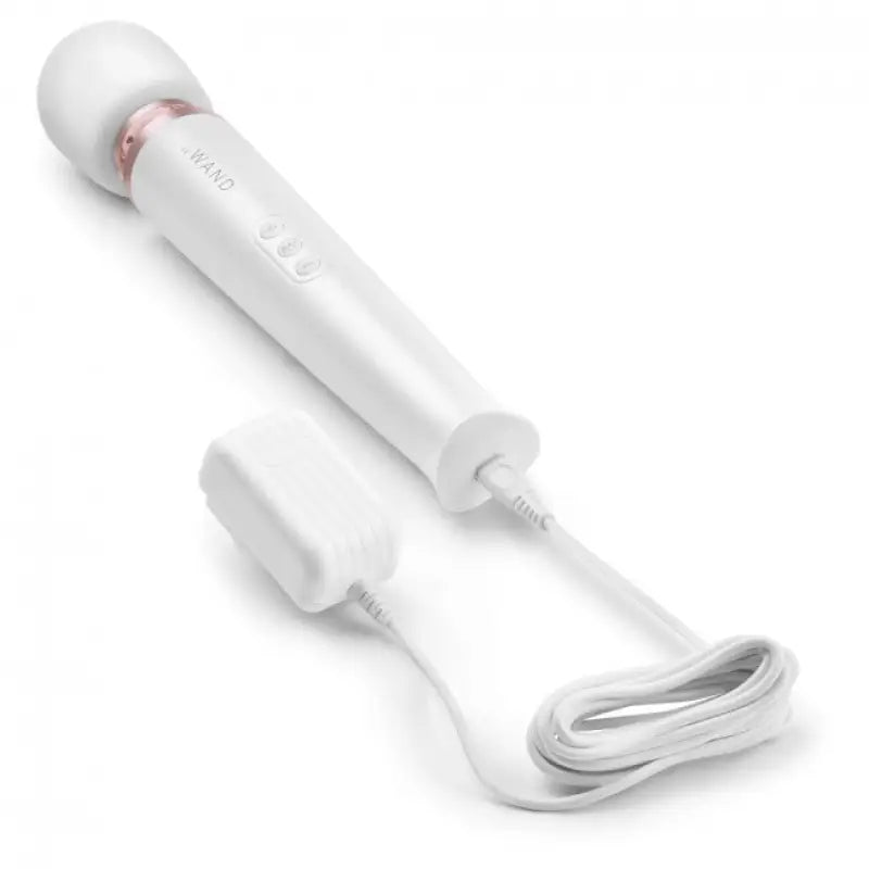 Ultimate Wand Rechargeable White Massager in Convenient Travel Case