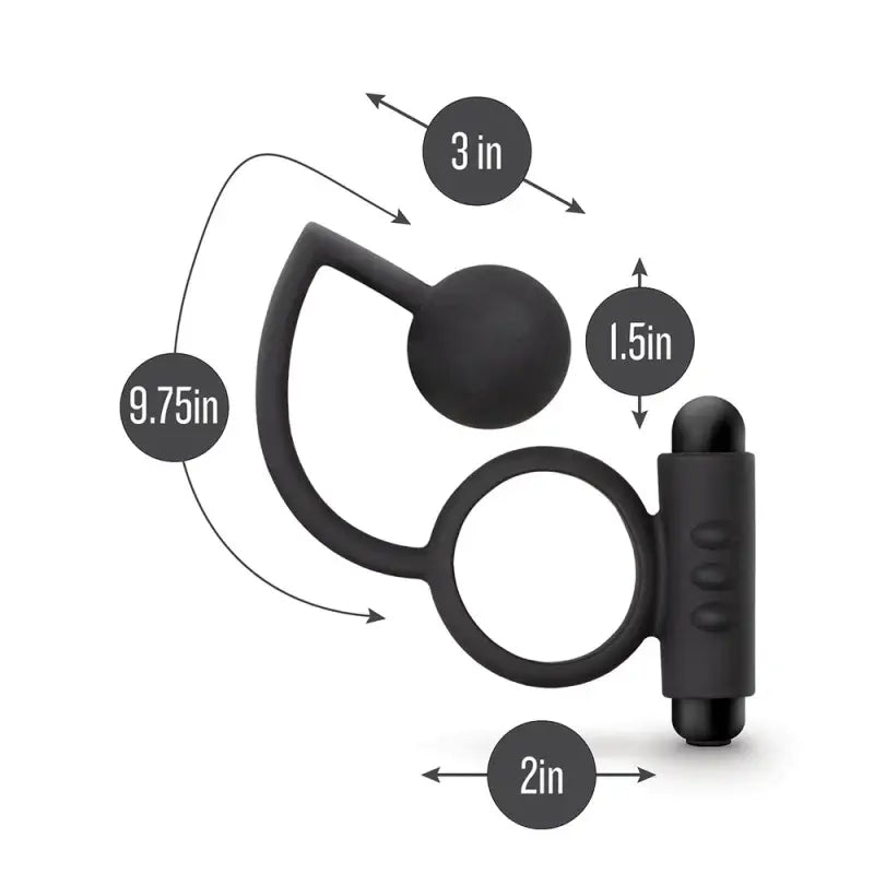 Unleash Pleasure with Anal Adventures Platinum Ball and Vibrating Cock Ring