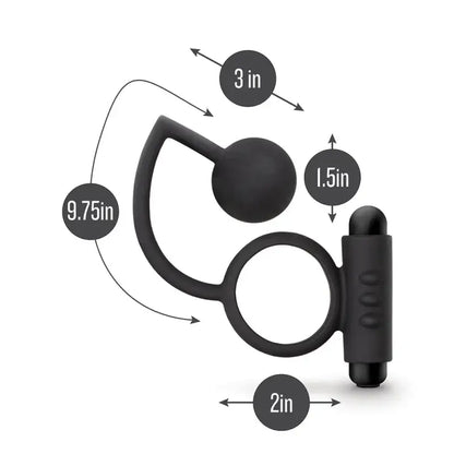 Unleash Pleasure with Anal Adventures Platinum Ball and Vibrating Cock Ring