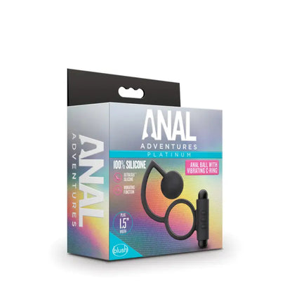 Unleash Pleasure with Anal Adventures Platinum Ball and Vibrating Cock Ring