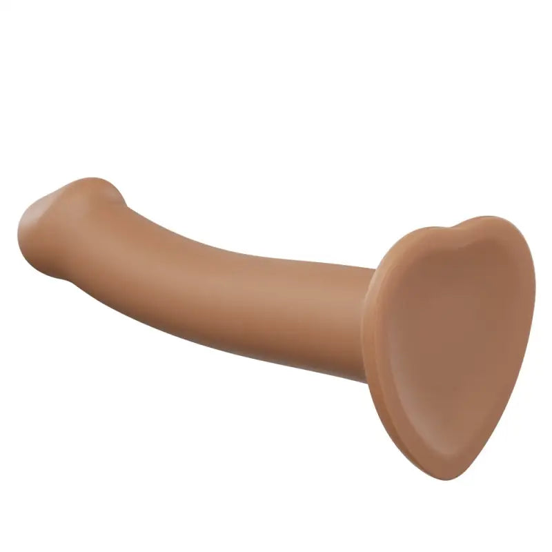Unleash Pleasure with Silicone Dual Density Bendable Dildo Small Caramel