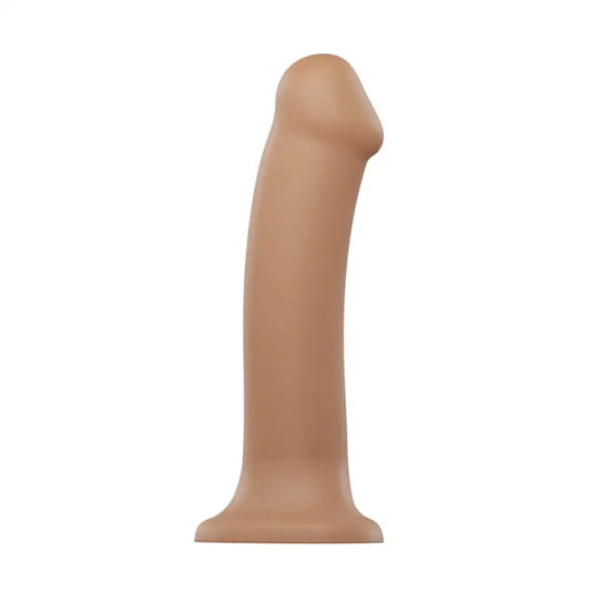 Unleash Pleasure with Silicone Dual Density Bendable Dildo Small Caramel