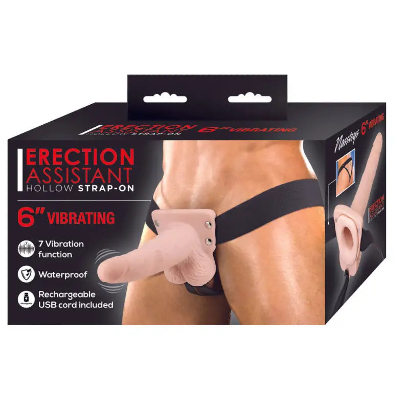 Unleash Pleasure with the Erection Assistant Hollow Vibrating Strap