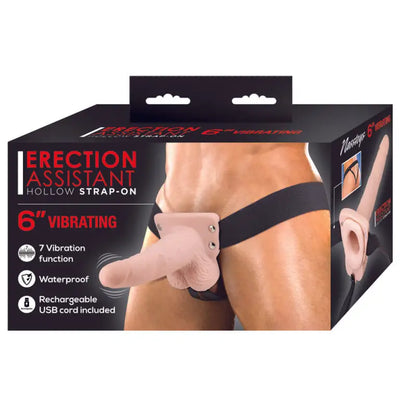 Unleash Pleasure with the Erection Assistant Hollow Vibrating Strap