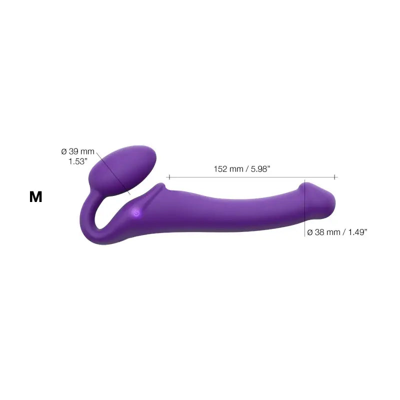 Strap On Me - Vibrating Bendable Strap-On - M -  Purple