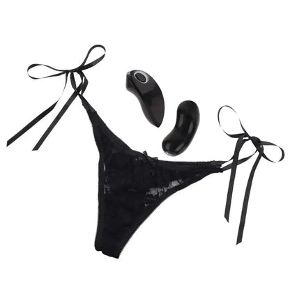 Unlock Pleasure with the 10 Function Remote Control Thong and Satin Ties