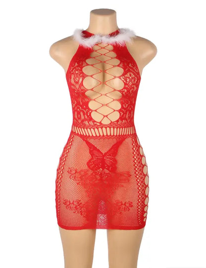 Unveil Allure with YesX YX877 Christmas Sexy Bodystocking Dress - One Size (S-L)