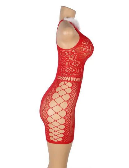 Unveil Allure with YesX YX877 Christmas Sexy Bodystocking Dress - One Size (S-L)