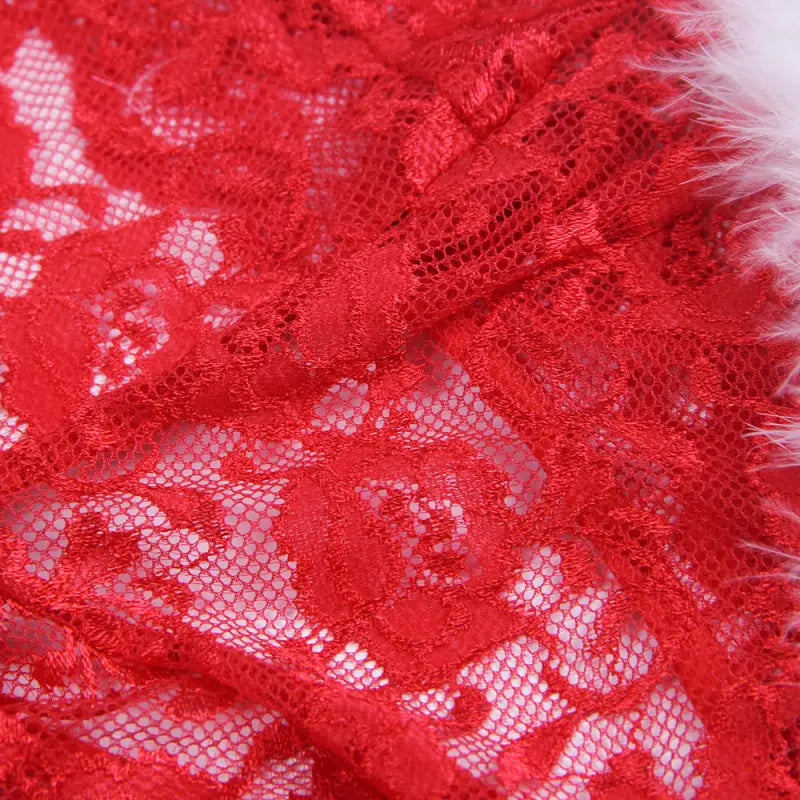 Unwrap Desire with the YX874Q Christmas Sexy Halter Neck Teddy