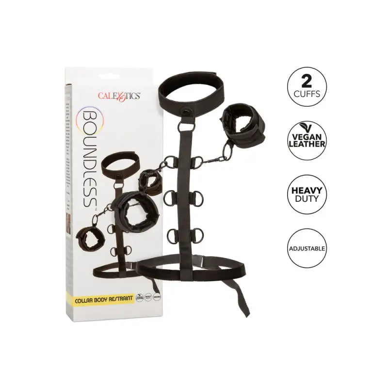 Vegan Leather Boundless Collar Body Restraint for Bondage Gear
