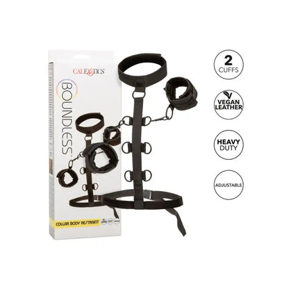 Vegan Leather Boundless Collar Body Restraint for Bondage Gear
