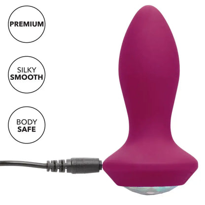 Vibrating Crystal Probe Petite Power Gem Butt Plug for Anal Pleasure