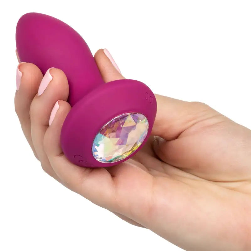 Vibrating Crystal Probe Petite Power Gem Butt Plug for Anal Pleasure