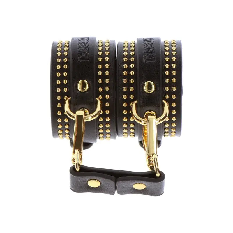 Vogue Studded Ankle Cuffs for Stylish Bondage Restraints