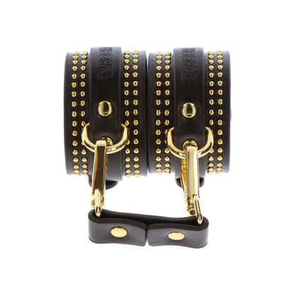 Vogue Studded Ankle Cuffs for Stylish Bondage Restraints