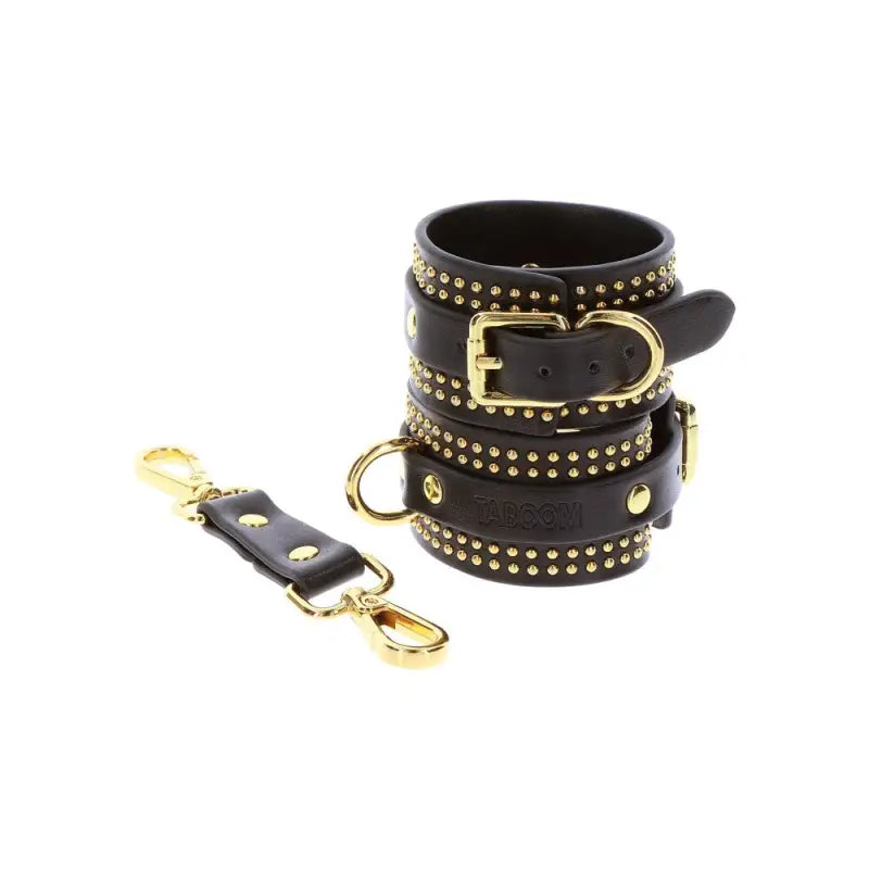 Vogue Studded Ankle Cuffs for Stylish Bondage Restraints