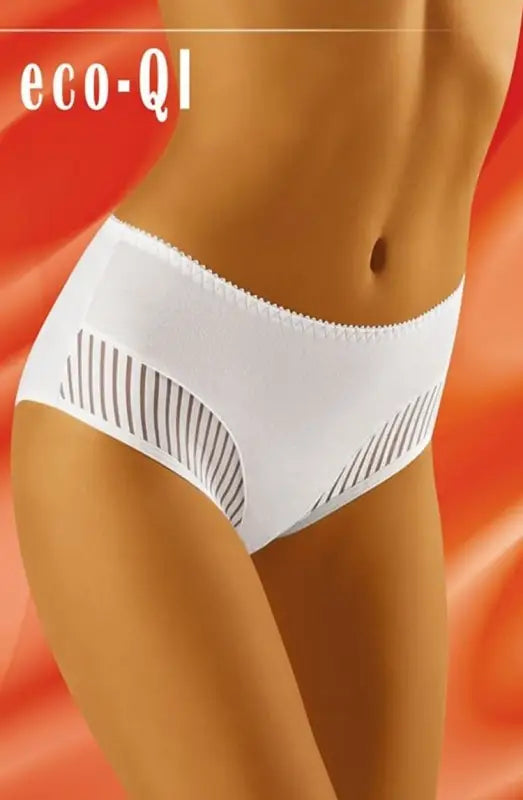 Wolbar Eco-QI Black Brief with Sheer Lace Edging and Deep Sided Design