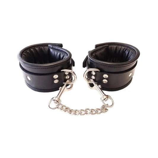 Wrist Cuffs Padded Black by Rouge Garments for Bondage Enthusiasts