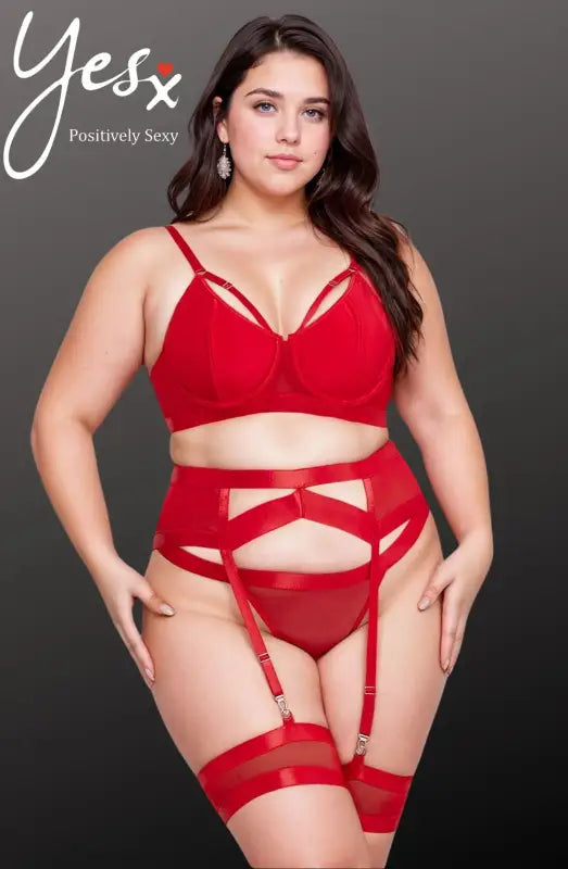 YesX YX870Q Bondage Garter Bra Set for Bold Curves and Passion