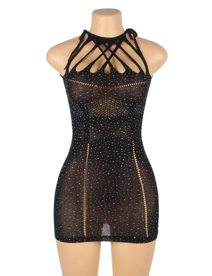 YX865 Sparkle Rhinestone Fishnet for Timeless Ultra-Glam Elegance