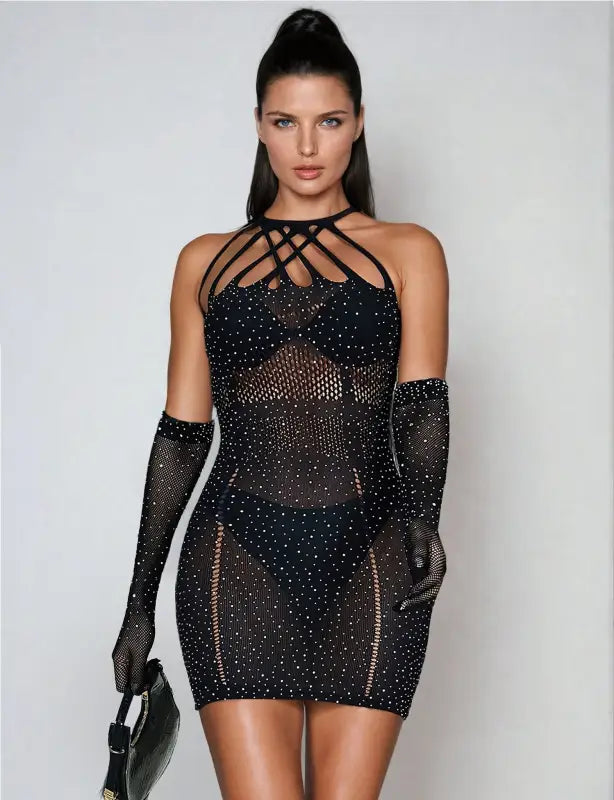 YX865 Sparkle Rhinestone Fishnet for Timeless Ultra-Glam Elegance