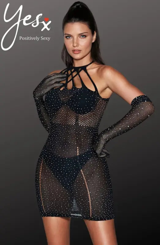 YX865 Sparkle Rhinestone Fishnet for Timeless Ultra-Glam Elegance