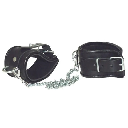 Zado Leather and Chain Ankle Leg Restraint for Enhanced Bondage Experience