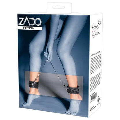Zado Leather and Chain Ankle Leg Restraint for Enhanced Bondage Experience