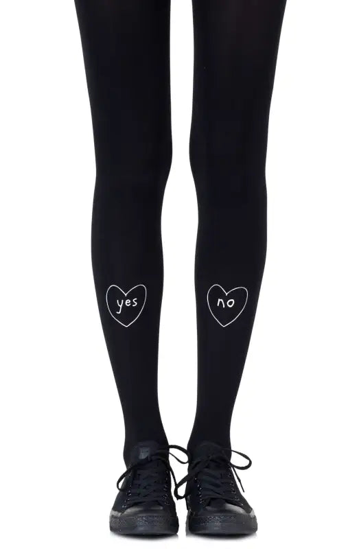 Zohara Black Tights for Indecisive People with Reversible Prints