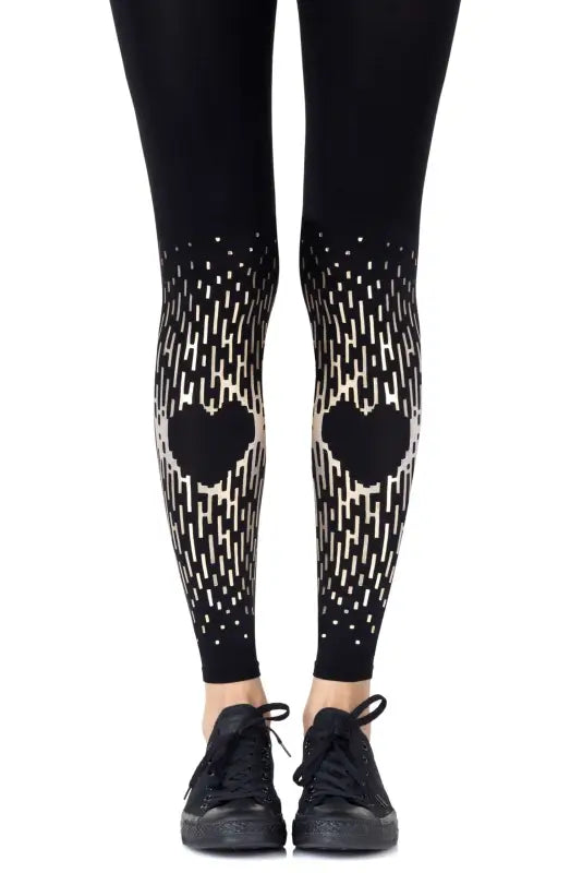 Zohara Footless Tights with Emerging Heart Design for Elegant Comfort
