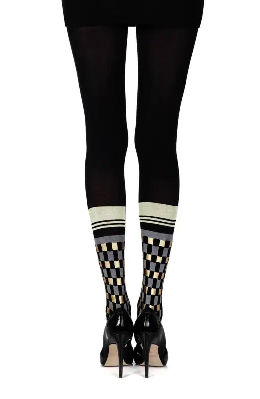 Zohara Happy Socks Denier Reeve Tights with Colorful Socks Print