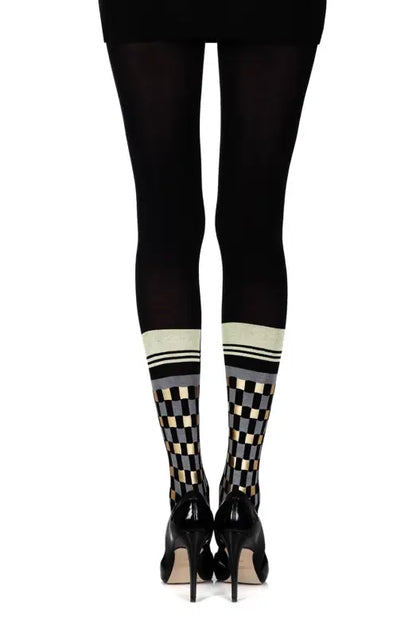 Zohara Happy Socks Denier Reeve Tights with Colorful Socks Print