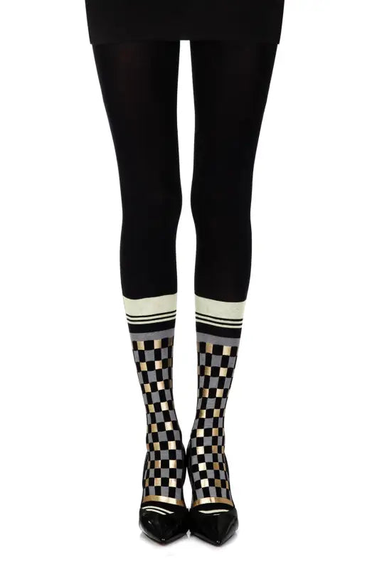 Zohara Happy Socks Denier Reeve Tights with Colorful Socks Print
