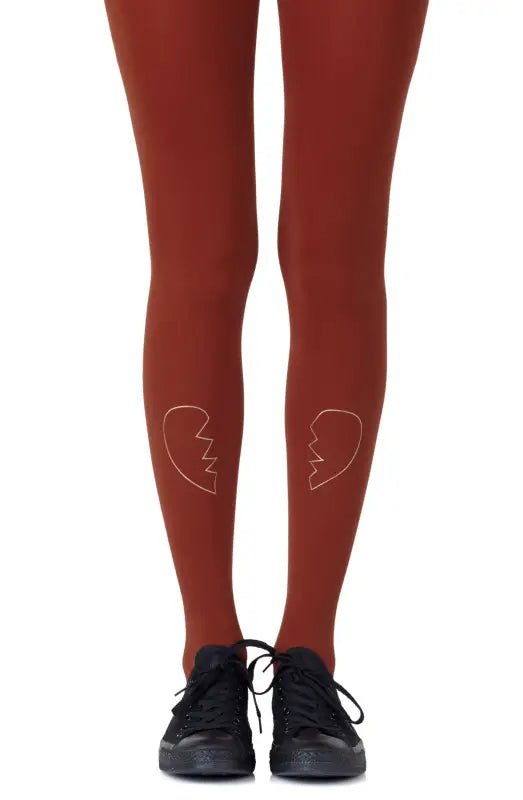 Zohara Heartbreaker Rust Tights for Passion and Confidence